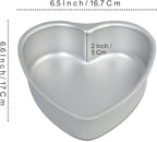 set of 3 Heart-shaped cake pan,6 inch heart-shaped cake tin, aluminum, for weddings, parties, family and other occasions cake (6 x 2 Inch,Set of 3)