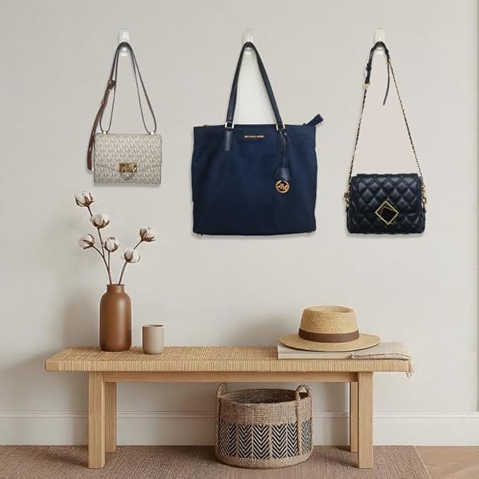 Large Utility Hooks,30-Hooks,36-Strips,Clear Wall Hook with Removable Strips Value Pack,Organize Damage Free,Removes Cleanly,Hanger Hook for Decorations