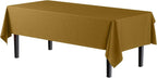 Exquisite 66% Thicker Premium Plastic Table Cloth Rectangle Table Cover 0.5 Mil 6 Pack Gold Table Cloth 54 Inch x 108 Inch Disposable Tablecloth Won't Tear Easily Like Cheap Thin Brands