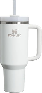 STANLEY Quencher H2.0 Tumbler with Handle and Straw 40 oz | Flowstate 3-Position Lid | Cup Holder Compatible for Travel | Insulated Stainless Steel Cup | BPA-Free | Frost