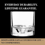 LIITON Lake Tahoe Heavy Crystal Whiskey Glasses Gift Set of 2, Thick Freezable Bourbon Glass 1lb Each, Premium Whiskey Gifts for Men, Frozen Crystal Chills Cocktails, 10 oz