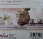 Winkee - Funny Chef Face Egg Separator I Practical Ceramic Yolk Separator I Chef Yolk Egg Separator