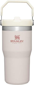 Stanley IceFlow Stainless Steel Tumbler with Straw - Vacuum Insulated Water Bottle for Home, Office or Car Reusable Cup Leak Resistant Flip Cold 12 Hours Iced 2 Days (Rose Quartz)