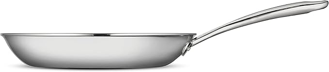 Tramontina Boston Tri-Ply Clad Stainless Steel 10-Inch Frying Pan, Induction-Ready Skillet, Dishwasher-Safe, NSF-Certified