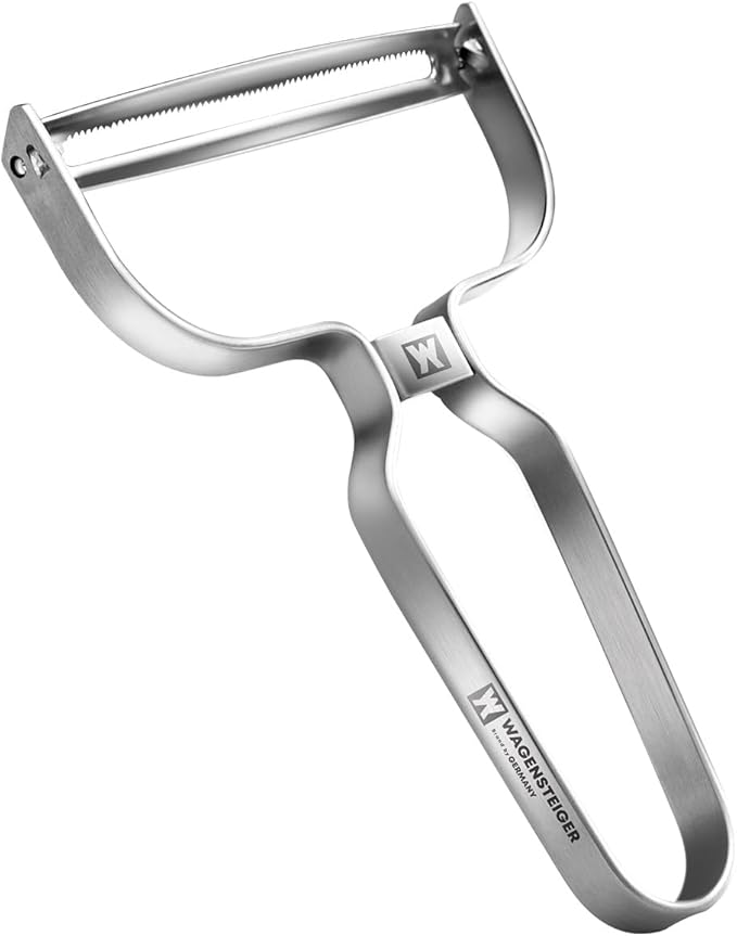 Stainless Steel Potato Peeler with Extra-Wide Peeling Blade, Great for Large Vegetables, Rust-Resistant, Cheese Slicer, Dual-Edged Blades, Corrosion-Resistance, Y-Peeler Shape