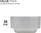 Aluminum Pans 9x13 Disposable Foil Pans Half Size (30Pack) Baking Pans Roasting Pan Great for Cooking, Heating, Storing