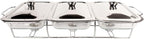 Casserole Dish Set Rectangle 3-in-1 Glass Baking Dish, with Stainless steel Lid and Silver rack, 1.3 Qt x 3 pcs Baking Pan For Casserole & Lasagna, Dishwasher Oven Freezer Microwave Safe