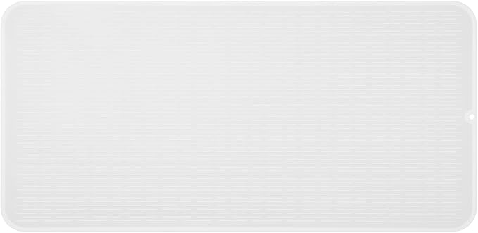 Silicone Dish Drying Mat for Multiple Usage,Easy clean,Eco-friendly,Heat-resistant Silicone Mat for Kitchen Counter or Sink,Refrigerator or Drawer Liner Translucent 5XL 36inches x 18inches