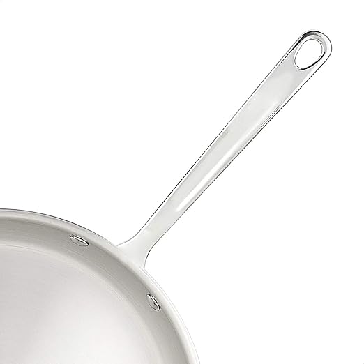 Amazon Basics Tri-Ply Stainless Steel Fry Pan, 12 inch, Silver