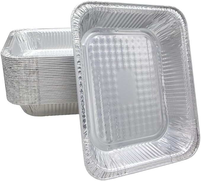 Aluminum Pans 9x13 Disposable Foil Pans Half Size (30Pack) Baking Pans Roasting Pan Great for Cooking, Heating, Storing