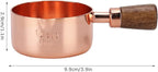 Mini Sauce Pan, Stainless Steel Butter Warmer with Pour Spout and Wooden Handle Rose Gold Melting Pot for Making Sauces, Chocolate Melting, Coffee Tea Soup Warming(1/4cup)