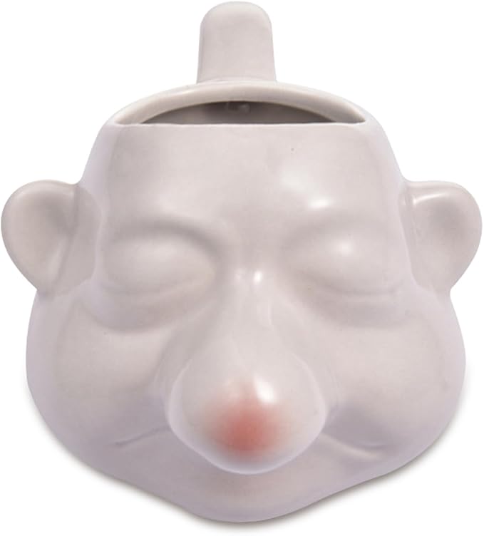 Funny Egg Yolk Separator, Ceramic Egg Yolk White Running Nose Separator Mug, Egg Divider Filter Tool, Household Kitchen Gadget Tools for Baking, Gag Gift Fun White Elephent Gift