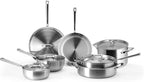Misen 5-Ply Stainless Steel Cookware Set - Versatile, Dishwasher Safe - 12-Piece Set - 10" Skillet, 12" Skillet, 3 QT Saute Pan & 6 QT Rondeau + Lids, 2 QT & 3 QT Saucier + Lids, 8 QT Stockpot + Lid