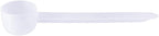 Plastic Measuring Scoop, 2 teaspoon (BOWL 10 cc | 10 mL) Long Handle Spoons for Powders, Granules, Coffee, Pet Food, Baking Supplies, Protein and Other Dry Goods, BPA Free (Set of 1)
