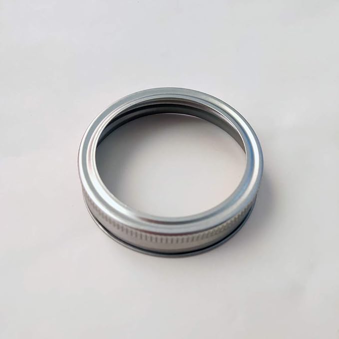 20pcs Rust Resistant Silver Mason Jar Replacement Rings, 87mm Wide Mouth Bands for Canning Lids, Storage (20pcs)