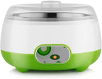 1L Electric Yogurt Maker Auto Constant Temperature w/Stainless Steel Inner Pot DIY Yogurt Maker for Home Organic Yogurt Fruit Wine Maker Cheese Maker