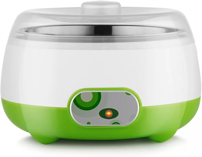 1L Electric Yogurt Maker Auto Constant Temperature w/Stainless Steel Inner Pot DIY Yogurt Maker for Home Organic Yogurt Fruit Wine Maker Cheese Maker