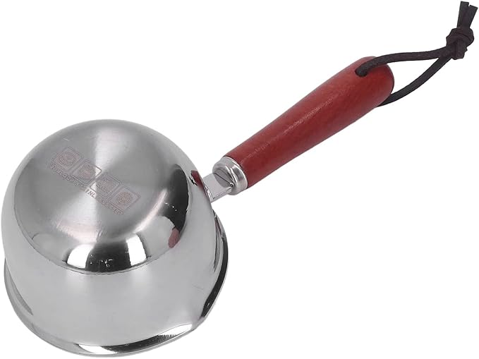 Melting Pot, Nonstick Stainless, Butter Milk Pot, Stainless Steel Butter Warmer Coffee Warmer Milk Steel Coffee with Dual Pour Spouts Small Saucepan for Syrup