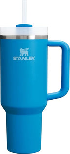 STANLEY Quencher H2.0 Tumbler with Handle and Straw 40 oz | Flowstate 3-Position Lid | Cup Holder Compatible for Travel | Insulated Stainless Steel Cup | BPA-Free | Azure