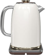 Electric Kettle, 1.8L/1200W, Stainless Steel, Control Buttons, Digital Display Panel, Keep Warm for 12 hours, Auto Shutoff, BPA-Free, Hot Water Kettle for Coffee & Tea, Electroplated handle