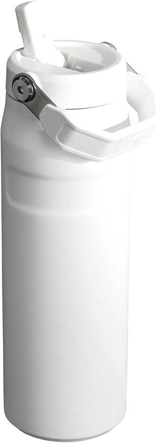 Stanley IceFlow Flip Straw 2.0 Water Bottle 24 OZ | Built-In Straw with Larger Opening | Lightweight & Leak-Resistant | Insulated Stainless Steel | BPA-Free | Frost