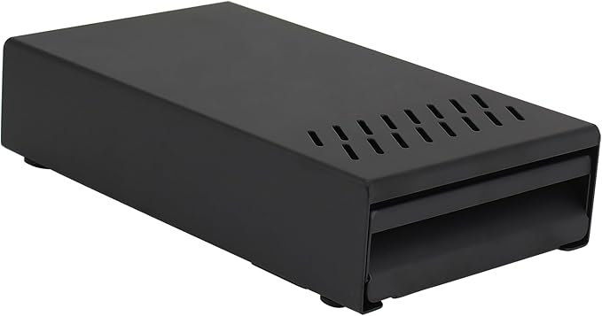 Espresso Knock Box Drawer, Stainless Steel Coffee Grounds Container with Removable Rubber Knock Bar and Non-slip Base, Mini 9.29 x 5.43 x 2.08 inches (Black)