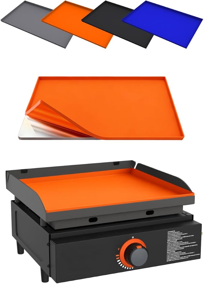 KITCHEN PERFECTION 17" Premium Silicone Griddle Cover Mat for Blackstone Griddle 17 Inch - Hermetic Protection from Rust & Debris All Year, Fits All Blackstone 17 Inch Models - Food Grade Silicone