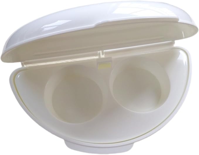 Multifunction Microwave Egg Cooker, Microwave Egg Boiler Poacher, 2 Cavity Nonstick Poached Egg Maker with Lid, Breakfast Egg Cookware (Red)