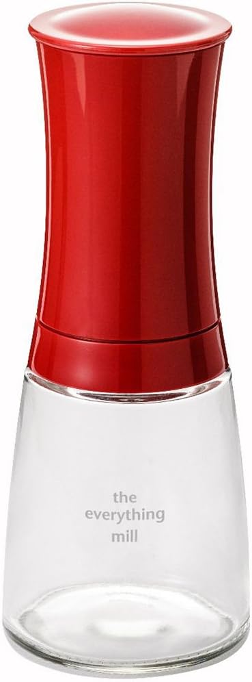 Kyocera Advanced Ceramics Pepper, Salt, Seed and Spice Mill with Adjustable Advanced Ceramic Grinder, The Everything Mill-Candy Apple Red