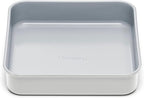 Caraway Non-Stick Ceramic 9” Square Pan - Naturally Slick Ceramic Coating - Non-Toxic, PTFE & PFOA Free - Perfect for Brownies, Lemon Bars, Cakes, & More - Gray