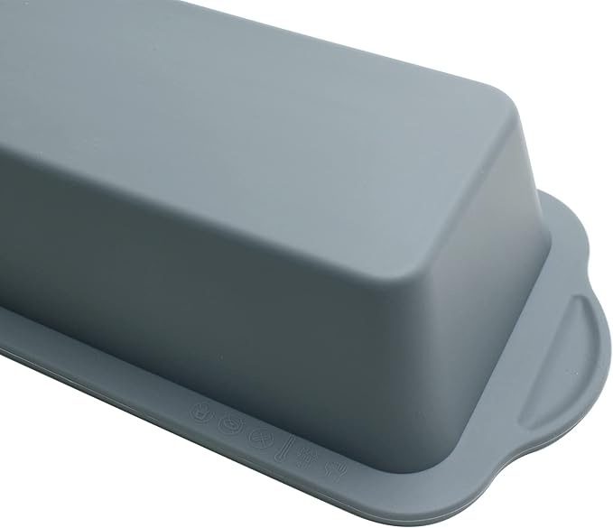 To encounter 9 Inch Silicone Bread and Loaf Pan, 2 Pack Food Grade Nonstick Silicone Molds for Baking Banana Bread, Meat Loaf, Pound Cake, with Metal Reinforced Frame More Strength
