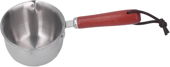 Melting Pot, Nonstick Stainless, Butter Milk Pot, Stainless Steel Butter Warmer Coffee Warmer Milk Steel Coffee with Dual Pour Spouts Small Saucepan for Syrup