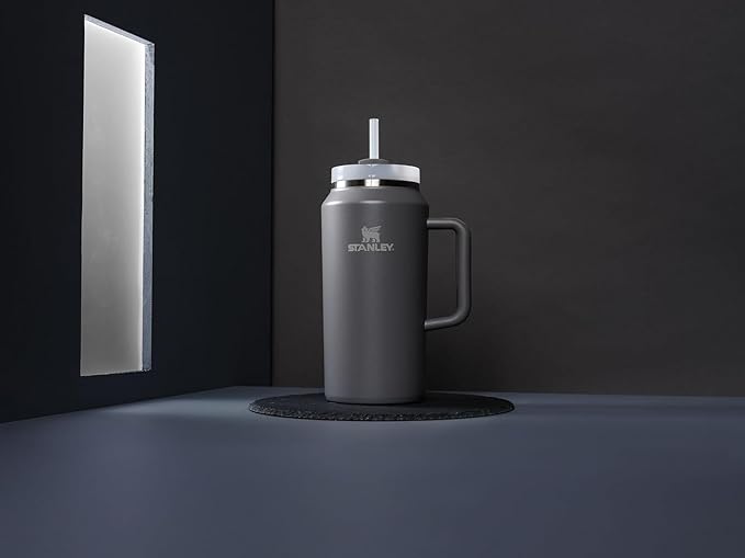 STANLEY Quencher H2.0 Tumbler with Handle & Straw 64 oz | Flowstate 3-Position Lid | Large Capacity for Travel & Sports | Insulated Stainless Steel Cup | BPA-Free | Stone