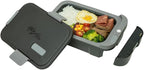 Hot Bento PLUS Self Heated Lunch Box and Food Warmer Removeable Battery Powered, Portable, Cordless, Hot Meals for Office, Travel, Jobsite, Picnics, Outdoor Recreation, Kitchen Meal Prep (Ebony)