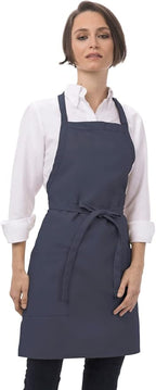 Chef Works Unisex Two Patch Pocket Bib Apron