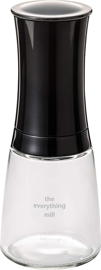 Kyocera Advanced Ceramics Pepper, Salt, Seed and Spice Mill with Adjustable Advanced Ceramic Grinder, The Everything Mill-Bright Black