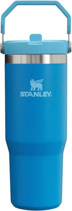 Stanley IceFlow Stainless Steel Tumbler - Vacuum Insulated Water Bottle for Home, Office or Car Reusable Cup with Straw Leak Resistant Flip Cold for 12 Hours or Iced for 2 Days, Azure, 30 OZ / 0.89 L