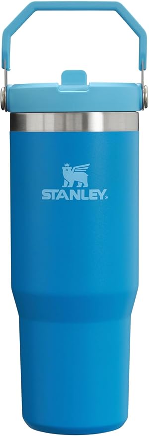 Stanley IceFlow Stainless Steel Tumbler - Vacuum Insulated Water Bottle for Home, Office or Car Reusable Cup with Straw Leak Resistant Flip Cold for 12 Hours or Iced for 2 Days, Azure, 30 OZ / 0.89 L