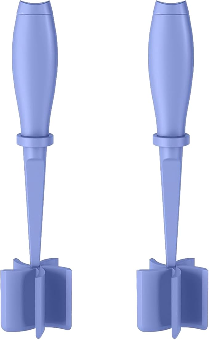 2 Pack Meat Chopper, 5 Curve Blades Ground Beef Masher, Nylon Hamburger Chopper Utensil Non-scratch Utensils-Purple