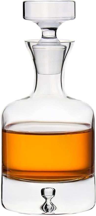 Ravenscroft Crystal | Elegant European-Made Hand-Blown Taylor Decanter w/Stopper | 100% Lead-Free Crystalline | 35 FL Oz | Gift-Boxed
