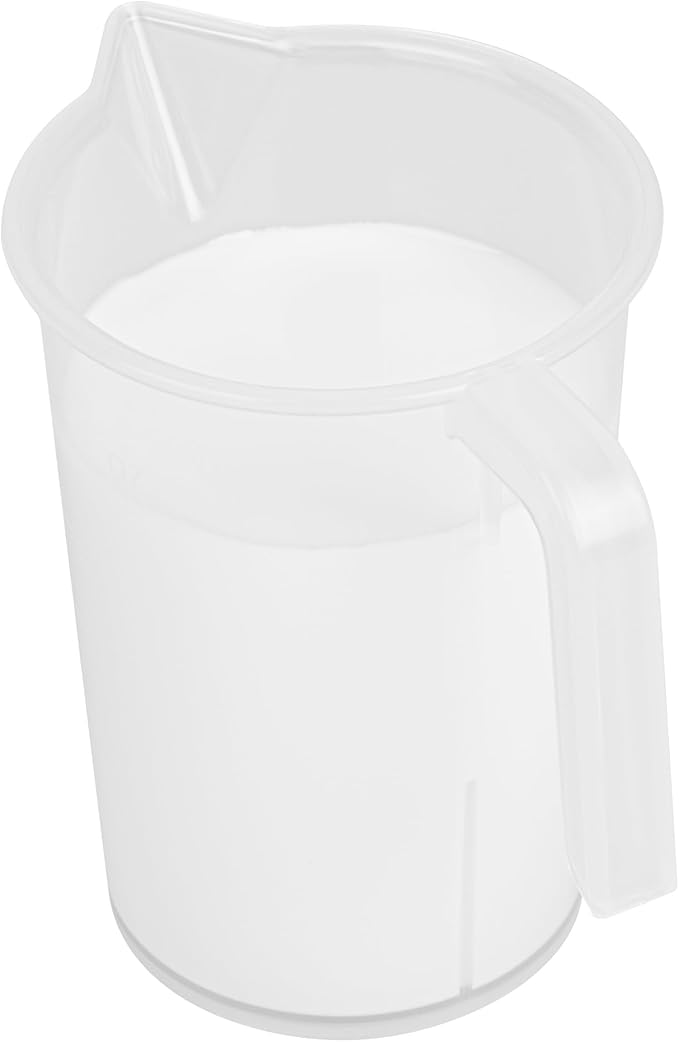 Restaurantware Measuring Cups, 8 Ounce Pack of 10 Conical Spout Baking Measuring Cups, Liquid Scaling Vessel with I-Beam Handle, Embossed Graduations, Clear, Break and Crack Resistant for Baking