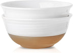 Hasense Ceramic Serving Bowls Set, 60 oz Deep Salad Bowls for Kitchen, 8.5 Inch White Serving Dishes for Christmas Entertaining, Ideal for Soup, Pasta, Side Dishes, Dishwasher Microwave Safe