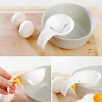 Plastic Egg Yolk Separators with Bowl Clip - Easy Egg White and Yolk Filter for Baking, Soufflés, and Cooking - Easy-to-Clean Kitchen Gadget for Raw Eggs- Hollow Design Strainer for Cakes and Desserts
