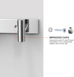 VAEHOLD Hat and Coat Wall Mount Rack - Hooks for Robes, Bags, Keys, and Towels - Bathroom Towel Hanger Organizer (Polished Chrome, “T“ Shape 5 Hooks 2 Pack)