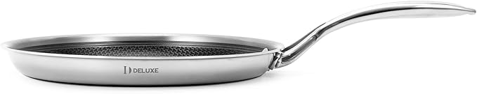 DELUXE Hybrid Ceramic Nonstick Griddle Pan,12-Inch,Stay-Cool Handle,Dishwasher&Oven Safe,Induction-Ready,PFOA Free Compatible with All Cooktops
