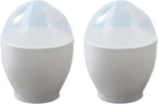 TopHomer 2 Pieces Microwave Boiled Egg Poacher Rapaid Egg Maker Cooking Accessories Kitchen Tool for Home Wedding Birthday