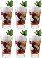 Vikko Drinking Glasses, 10.7 Ounce Drinking Glasses, Pack of 6 Crystal Clear Glass Cups for Water or Juice, Elegant Glass Tumbler & Water Glasses for Drinking