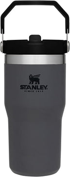 Stanley IceFlow Flip Straw Tumbler with Handle 20 oz | Twist On Lid and Flip Up Straw | Leak Resistant Water Bottle | Insulated Stainless Steel |BPA-Free | Charcoal