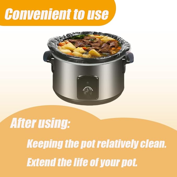 FASOZUKA Slow Cooker Liners 40×Cooking Bags Small Size Disposable Pot Liners, Fit 1QT to 3QT for Slow Cooker Cooking Trays Suitable for Oval & Round Pots 11"x 16", 40 Liners (40)