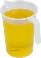 Restaurantware Measuring Cups, 1 Quart Pack of 10 Conical Spout Baking Measuring Cups, Liquid Scaling Vessels with I-Beam Handle, Embossed Graduations, Clear, Break and Crack Resistant for Baking